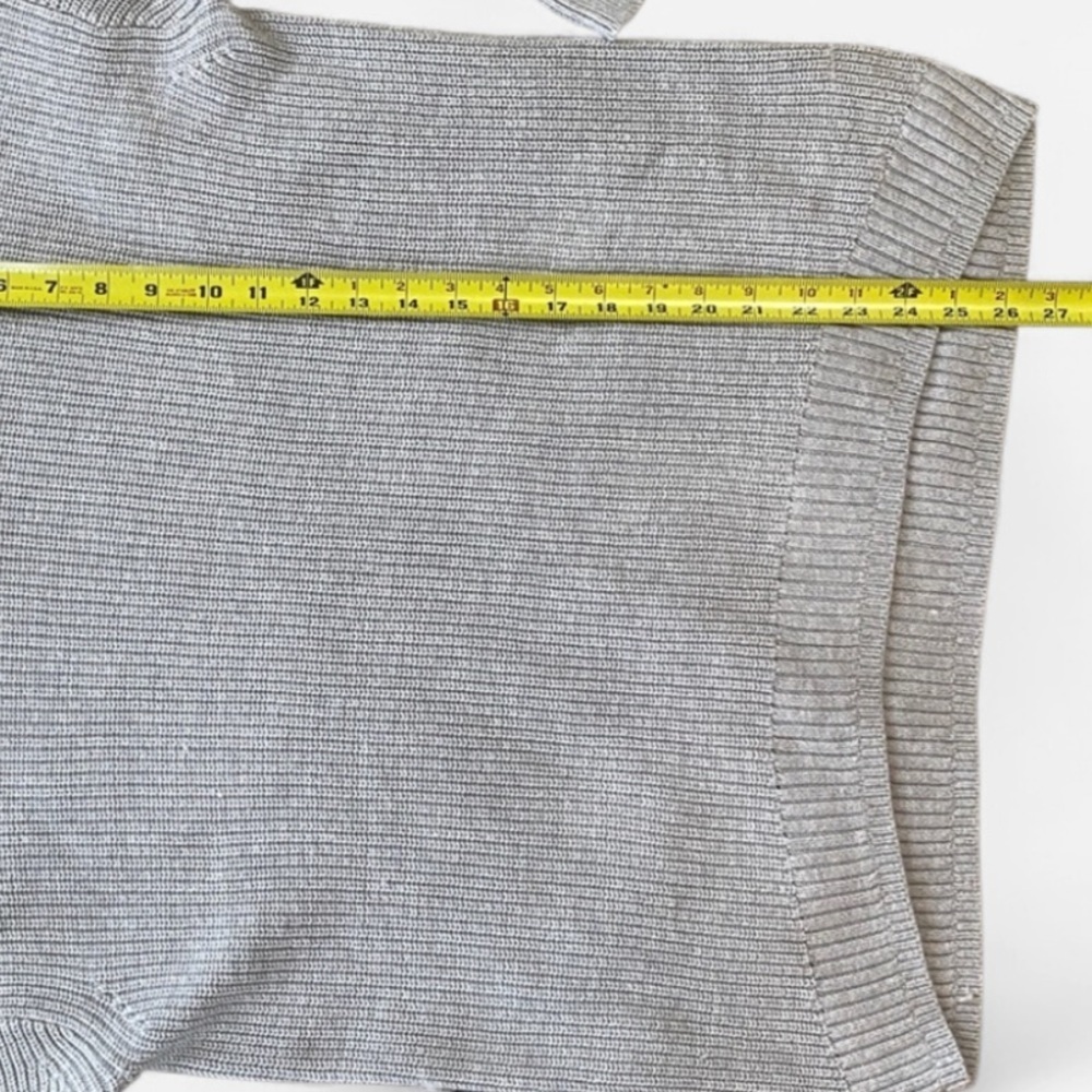 J. Crew Women’s Rib Knit Turtleneck Sweater Gray Cotton/Cashmere Blend Size XS - Picture 3 of 6